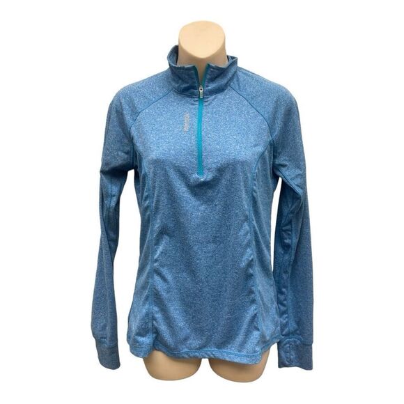 Reebok Women Pullover Size Small Blue Long Sleeve Quick Dry Half Zip EUC - Picture 8 of 8